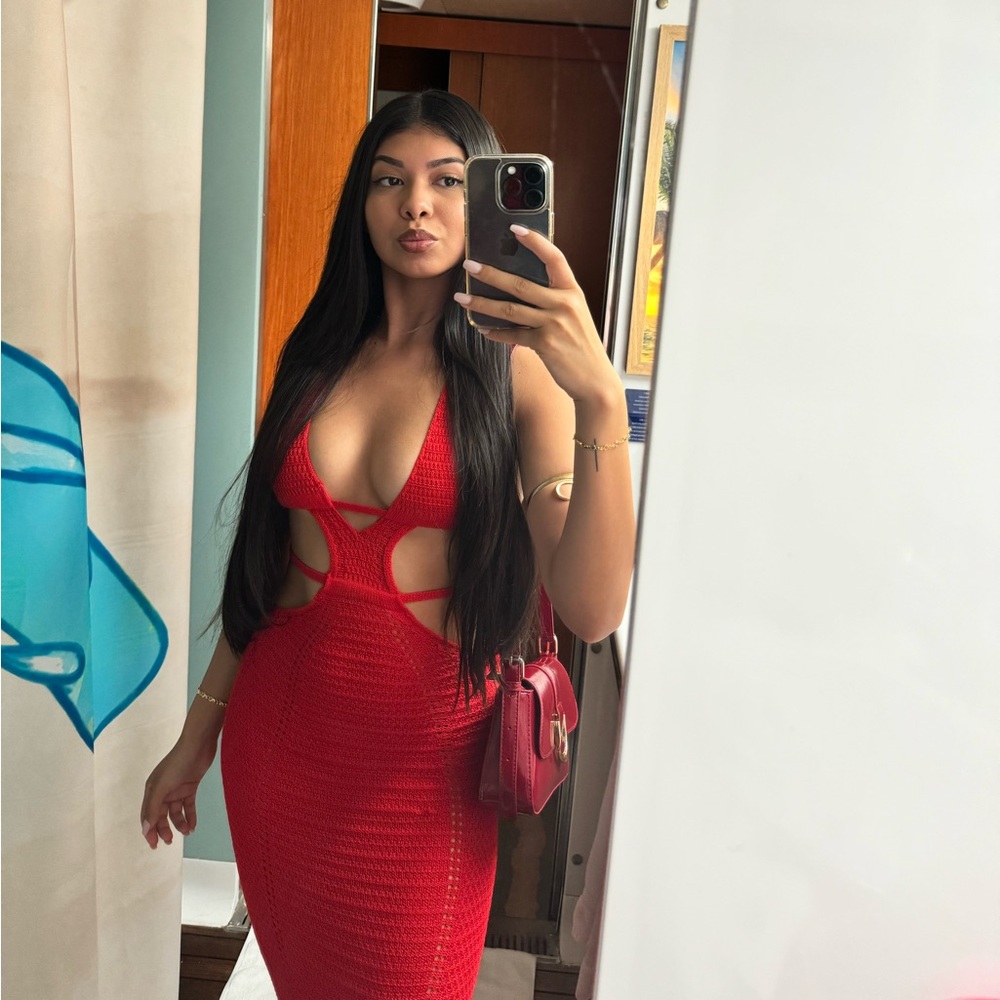 Women’s red dress